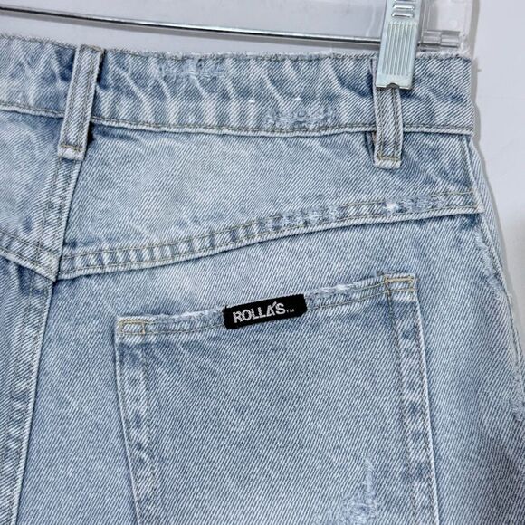 ROLLA’S Original Short City Bleach Light 26 Wash High Rise Cut Off Jean Shorts - Picture 7 of 16